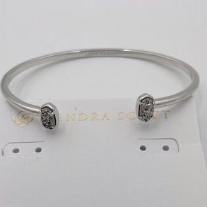 Kendra Scott-Emilie Cuff Silver Drusy Bracelet NWOT